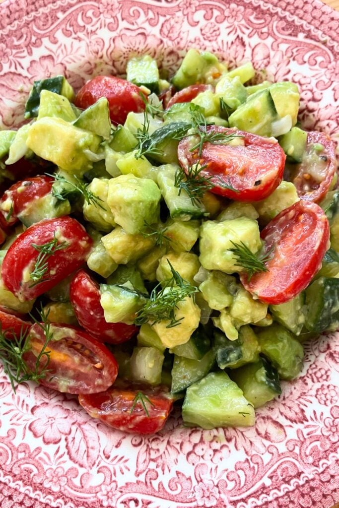The Best Avocado Salad Recipe with Red Wine Vinaigrette 