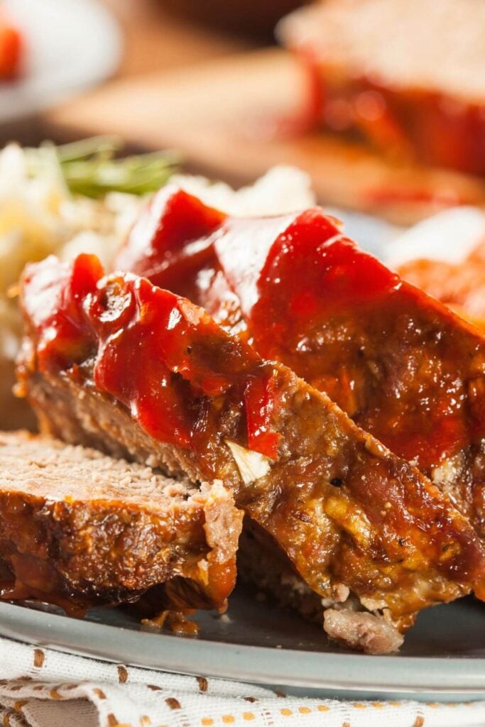 The Best Meatloaf in the World! - Photo of Sliced Meatloaf with Glazed Topping