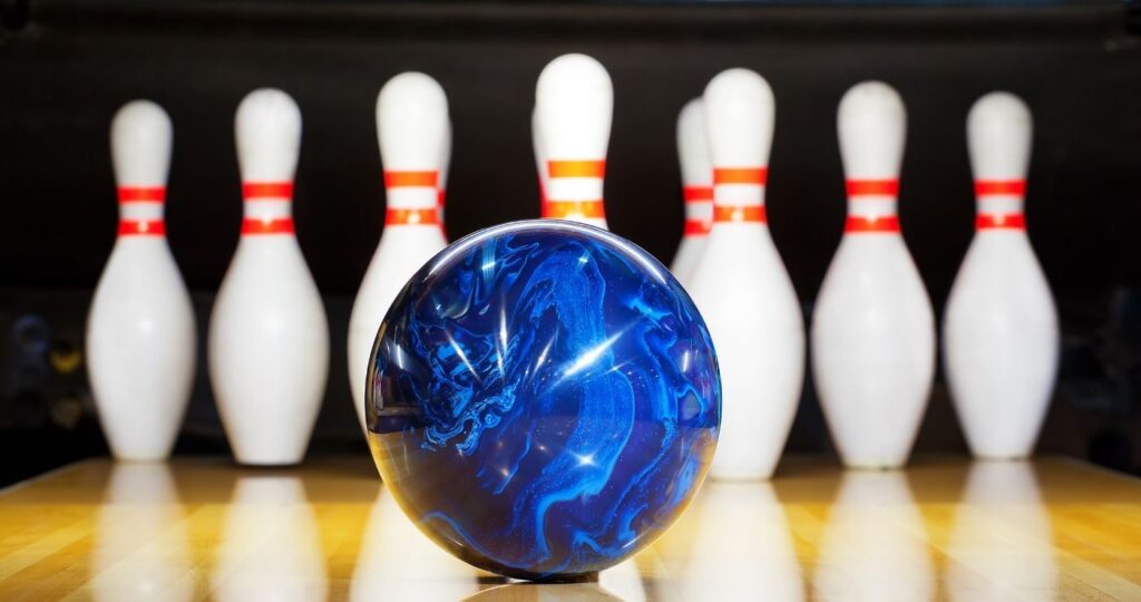 50 Winter Staycation Ideas - Bowling Pins and Ball