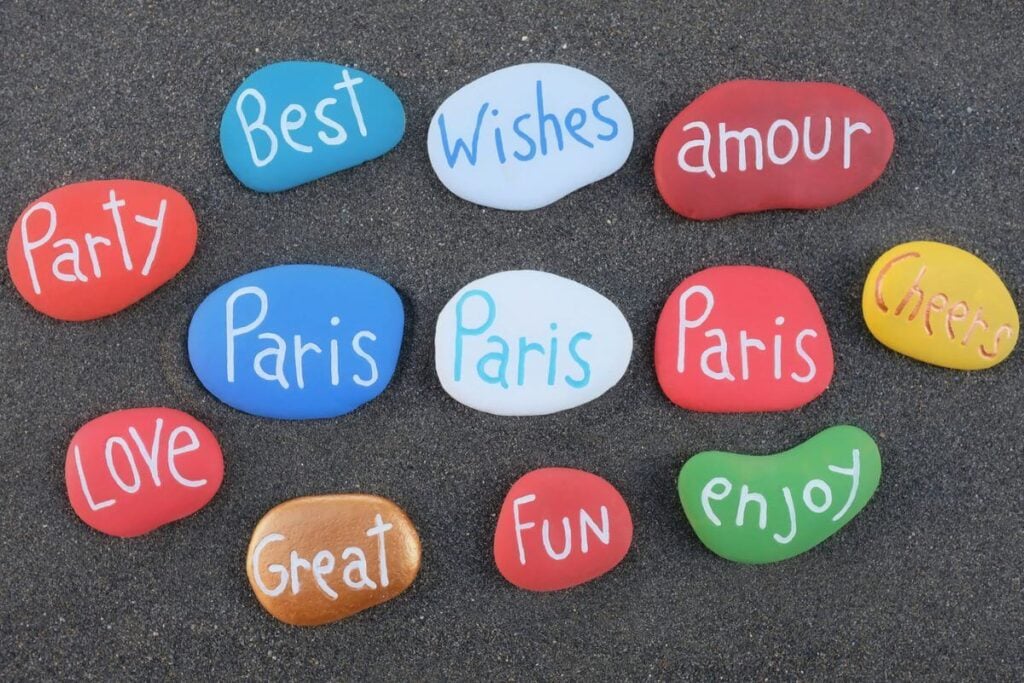 Rock Painting Words & Phrases - Photo of Rocks with Words