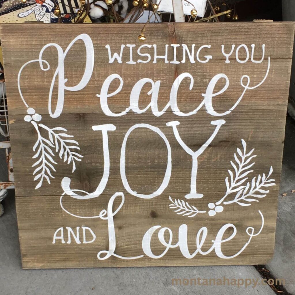 Creative Rustic Christmas Decorating Ideas - Wooden Holiday Sign