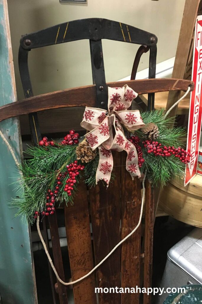 Rustic Christmas Decor Ideas - Photo of a Rustic Sled 