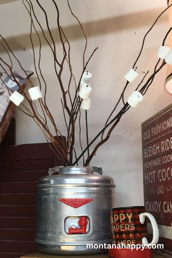 Rustic Holiday Decor - Camping Display of Roasting Marshmallows