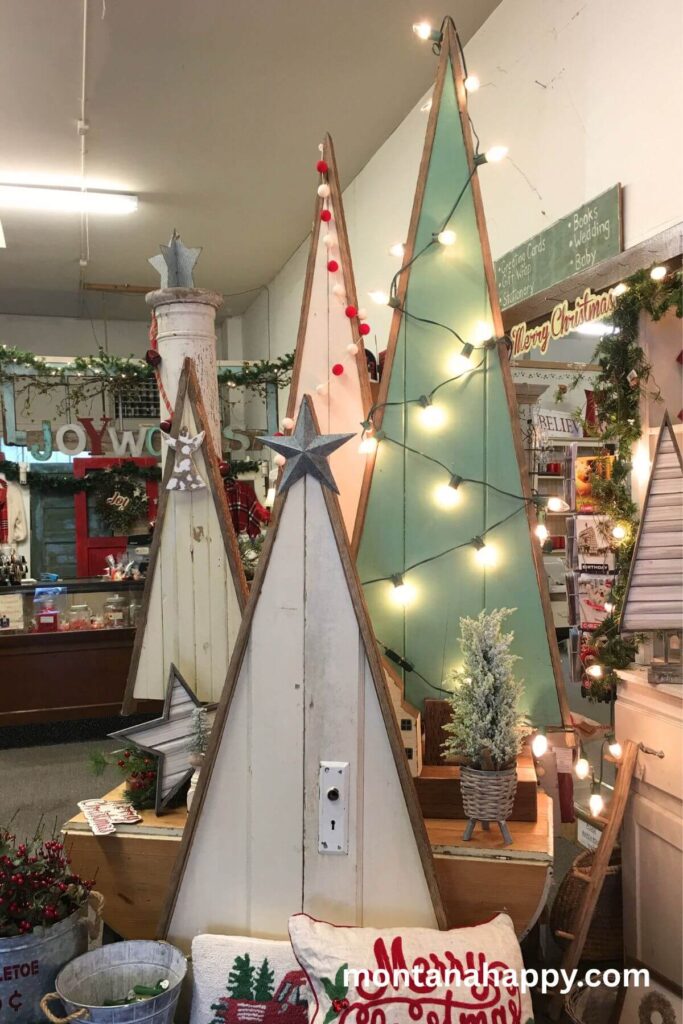 Rustic Xmas Decorations - Wooden Christmas Trees