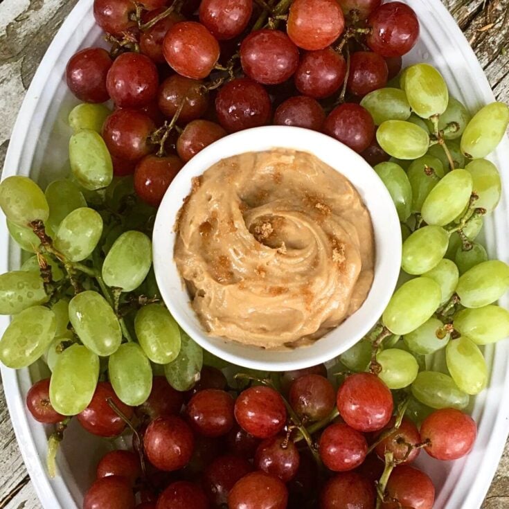 Photo of Brown Sugar Maple Fruit Dip with Fresh Grapes