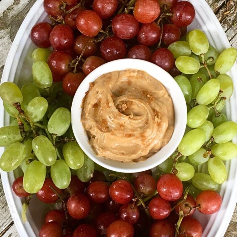 Photo of Brown Sugar Maple Fruit Dip with Fresh Grapes