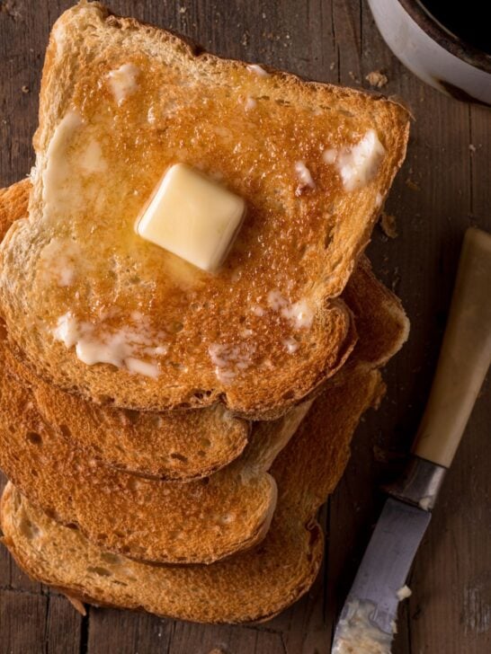 Hygge Quotes About Coziness - Photo of Buttered Toast and a Knife