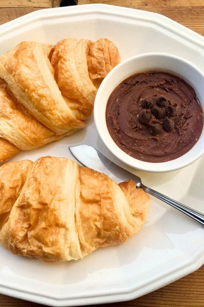 Photo of Whipped Chocolate Butter with Fresh Croissants 
