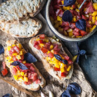 Classic Italian Tomato Bruschetta {Vegan}