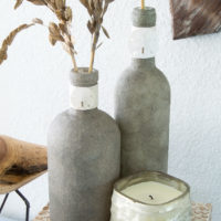 How to Make Sand-Covered Bottles | Table and Hearth