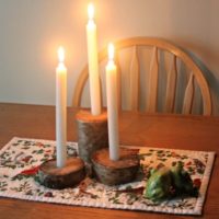 How to Make Rustic Candle Holders from Logs