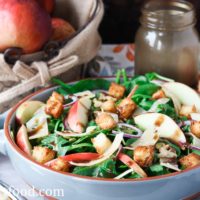 Apple and Gouda Mixed Green Salad