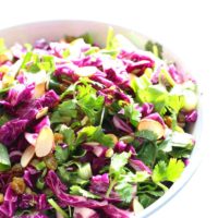 Citrus Summer Slaw With Toasted Almonds & Raisins