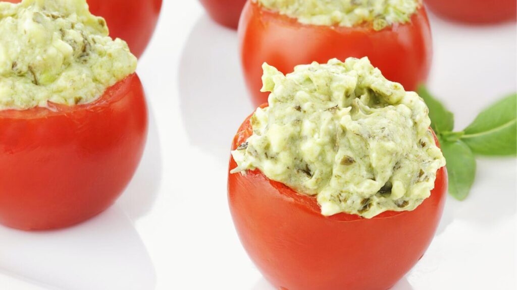Uses for Pesto - Pesto Stuffed Tomatoes