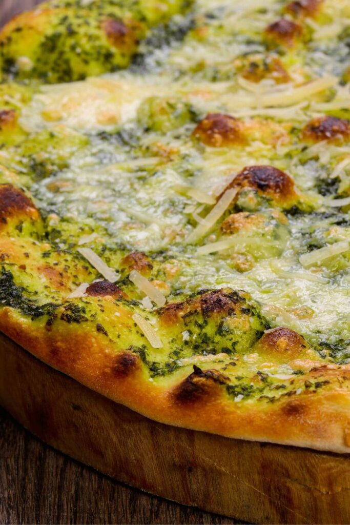 Uses for Pesto - Photo of Pesto Pizza Sauce with Goat Cheese