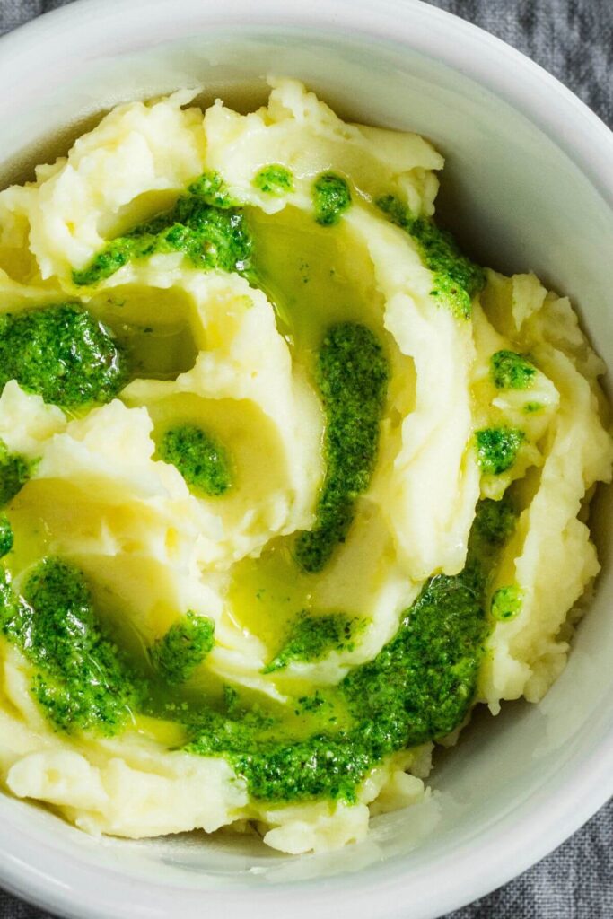 Uses for Pesto Sauce - Adding to Mashed Potatoes