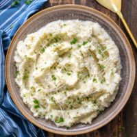 Garlic Parmesan Mashed Cauliflower Recipe