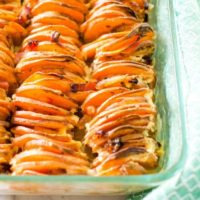 sweet potato bake with maple and bacon