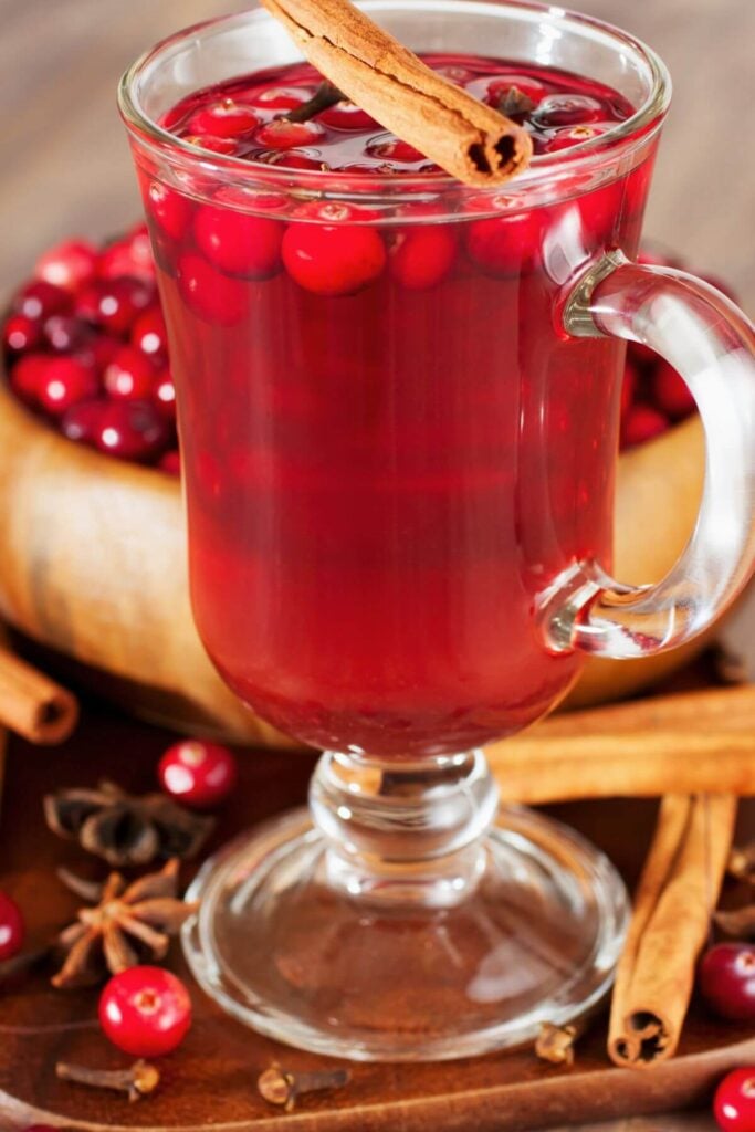 Hot Cranberry Tea Recipe with Cinnamon Sticks