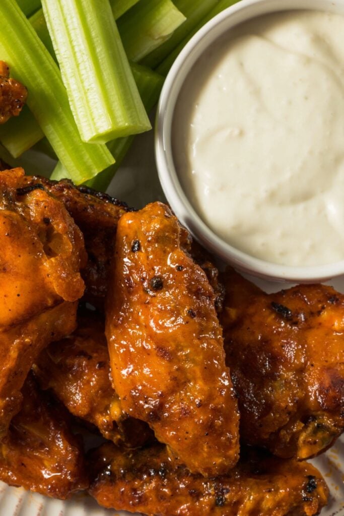 Blue Cheese Dressing  Dip with Chicken Wings