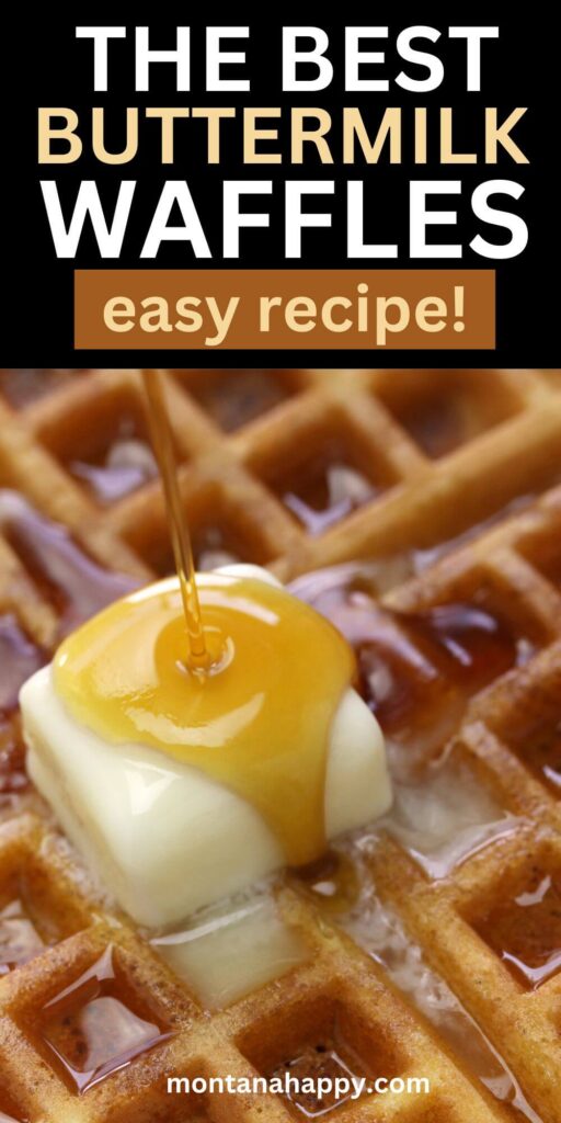 The Best Buttermilk Waffles - Start your morning right with this fluffy buttermilk waffles recipe, perfect for weekend brunch or cozy breakfasts at home. Made with tangy buttermilk, these golden waffles are crisp on the outside and tender on the inside. Whether you top them with fresh berries, whipped cream, or a drizzle of maple syrup, these homemade buttermilk waffles are a delicious way to bring comfort and flavor to your table. Save this easy waffle recipe for your next breakfast favorite!