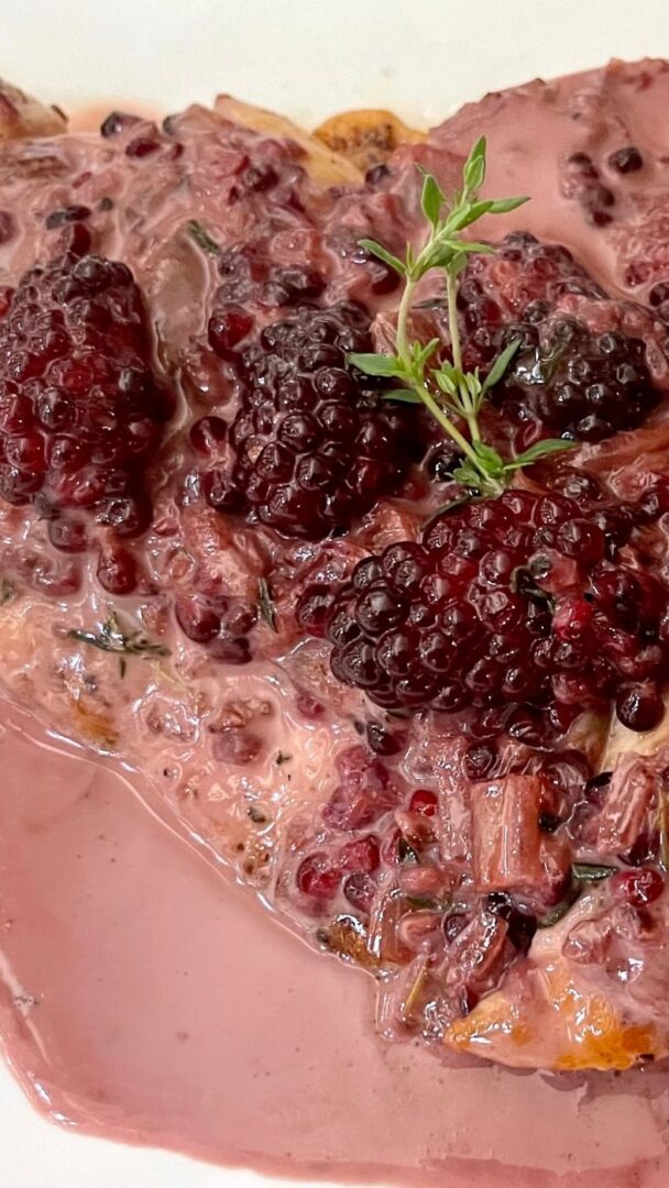 Creamy Blackberry Chicken Recipe SO Good! Montana Happy