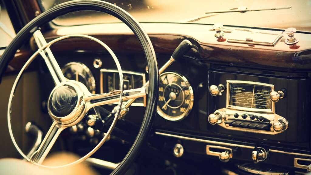 Adding Hygge to your Commute - Inside photo of a vintage car
