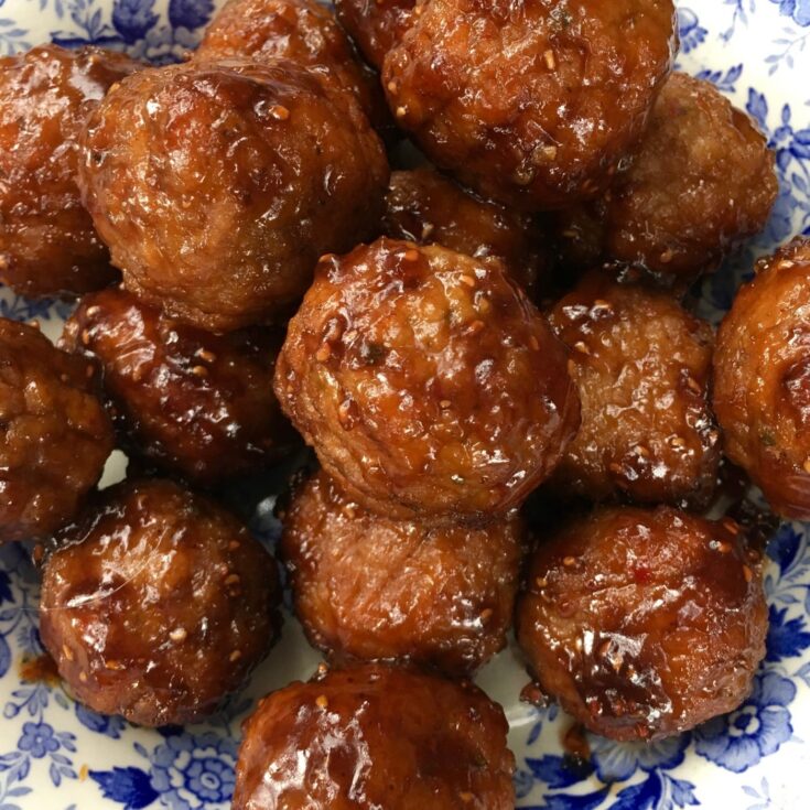 Slow Cooker Raspberry Balsamic Glazed Meatballs Montana Happy