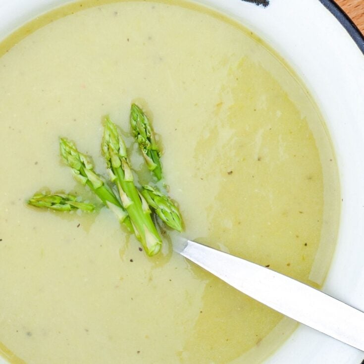 THE BEST Creamy Asparagus Potato Soup Montana Happy