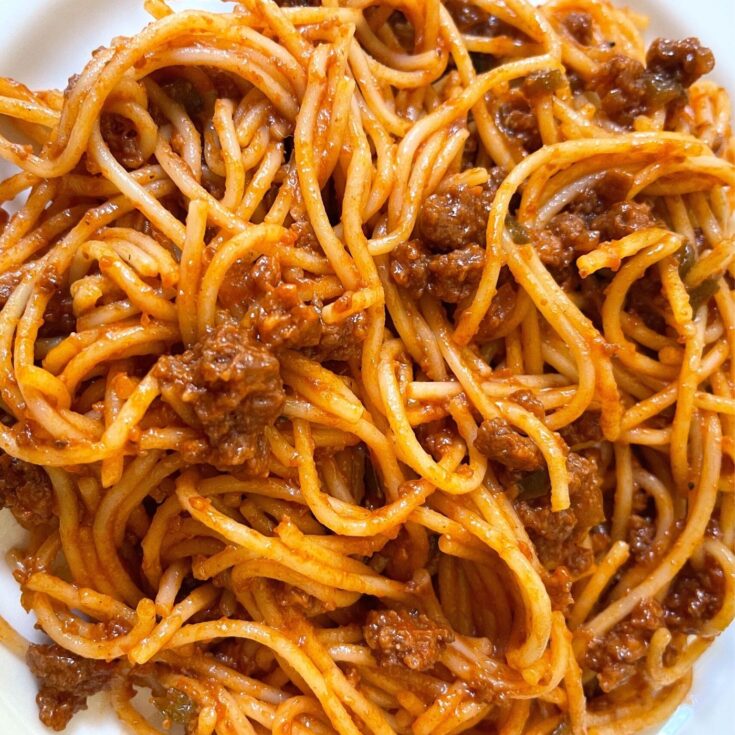 THE BEST BBQ Spaghetti Recipe Montana Happy