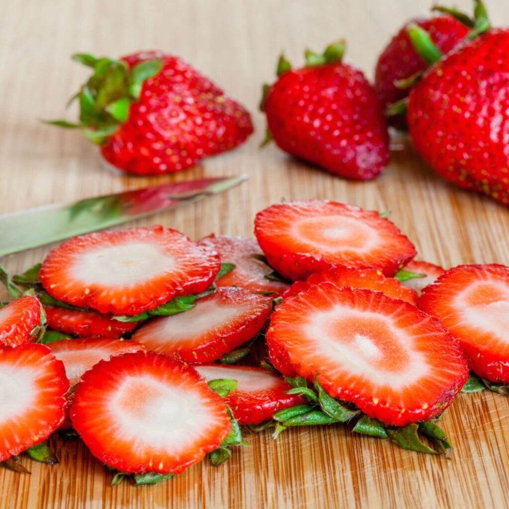 Photo of Strawberries and Strawberry Stems 