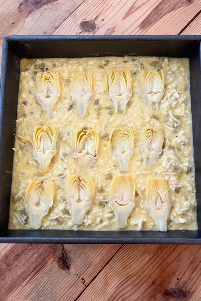 Ingredients for Egg Parmesan Artichoke Casserole Recipe 