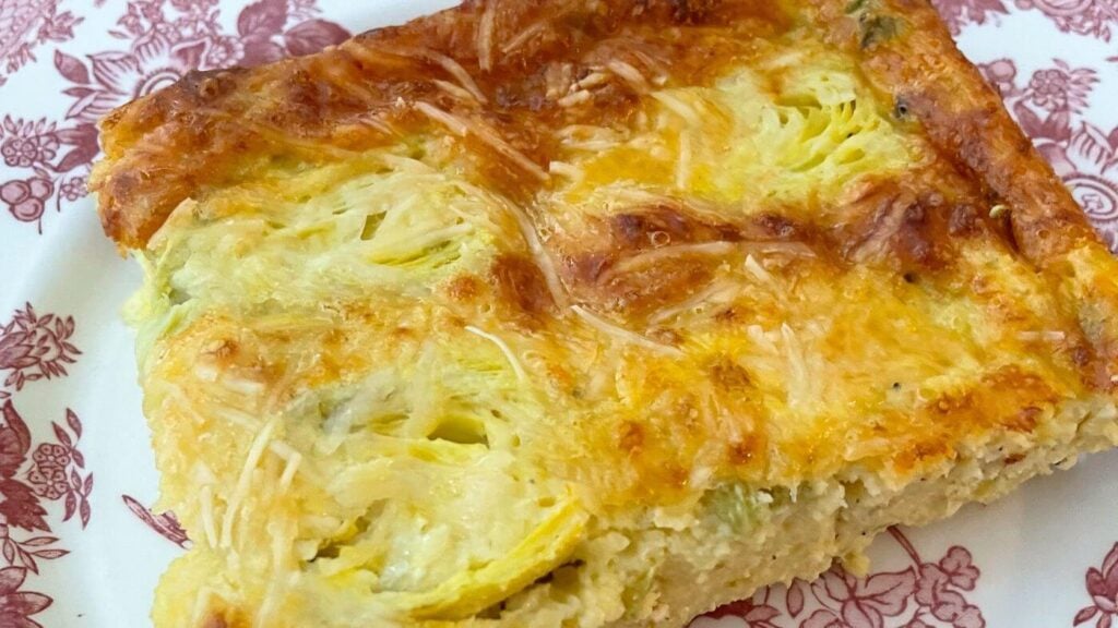 Slice of Egg Parmesan Artichoke Casserole