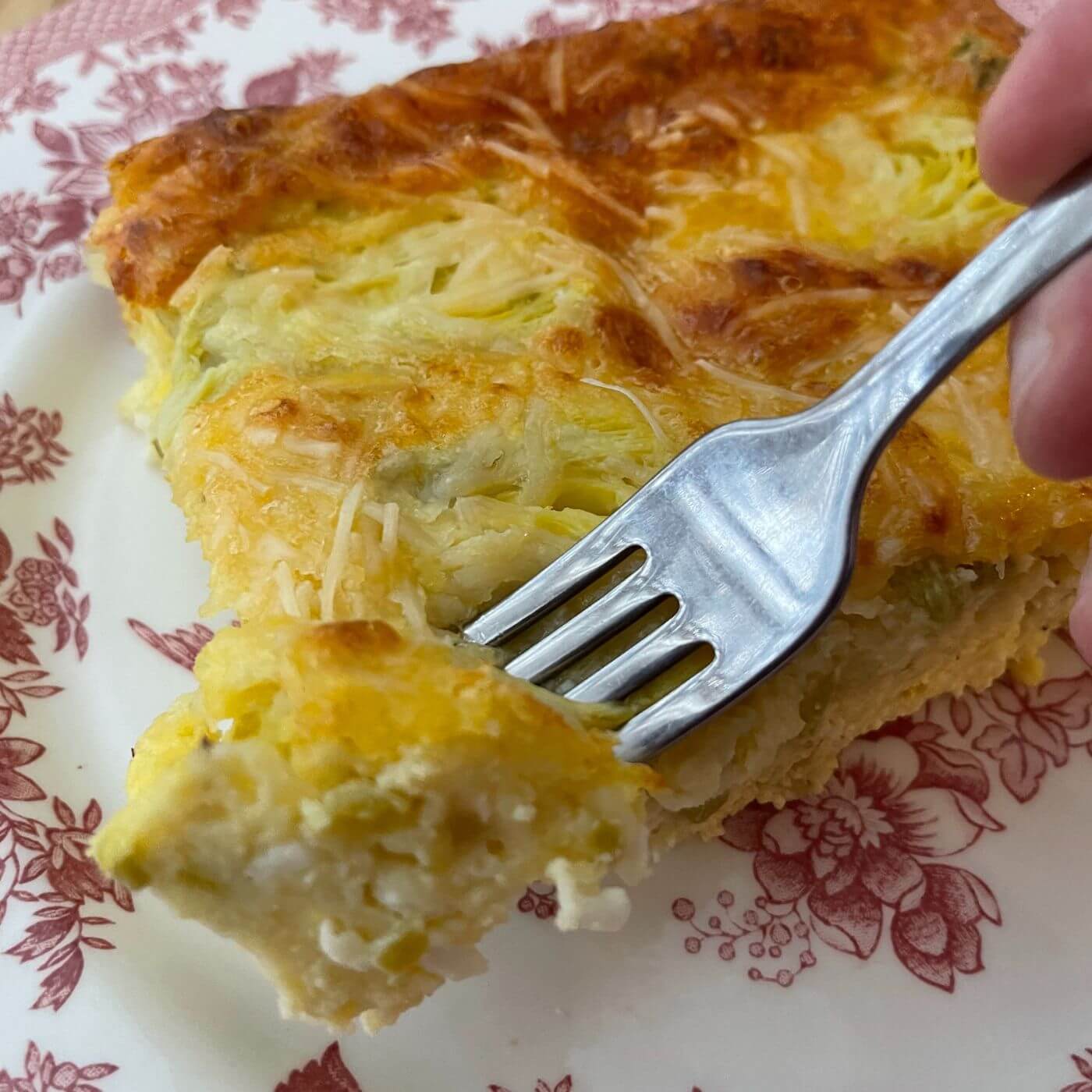 Close-Up Photo of Egg Parmesan Artichoke Casserole