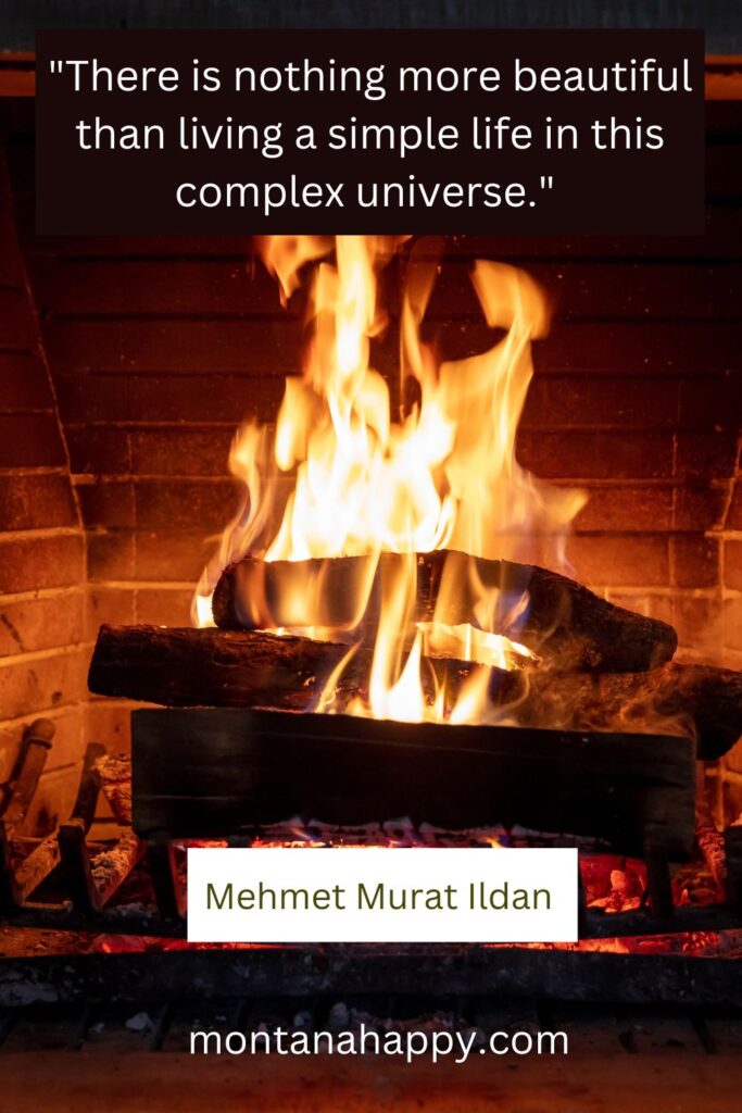 Simple Life Quotes - Mehmet Murat Ildan Quote - Fireplace