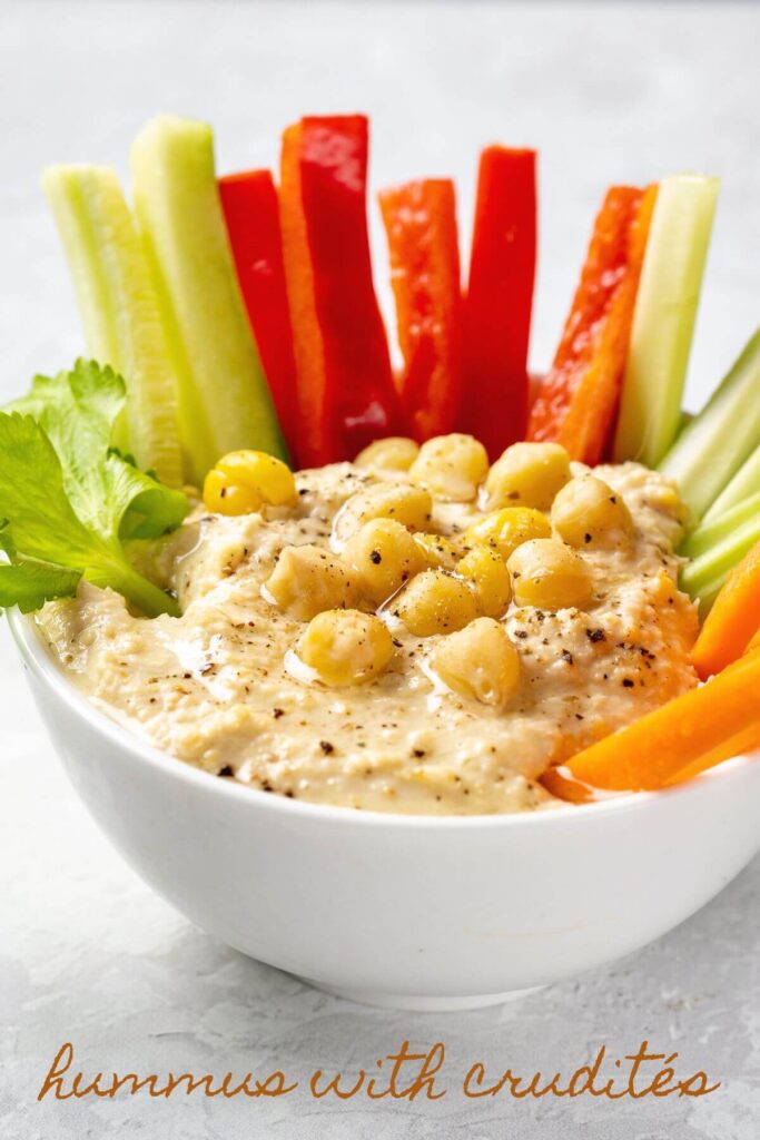 What to Eat with Hummus - Hummus with Crudités