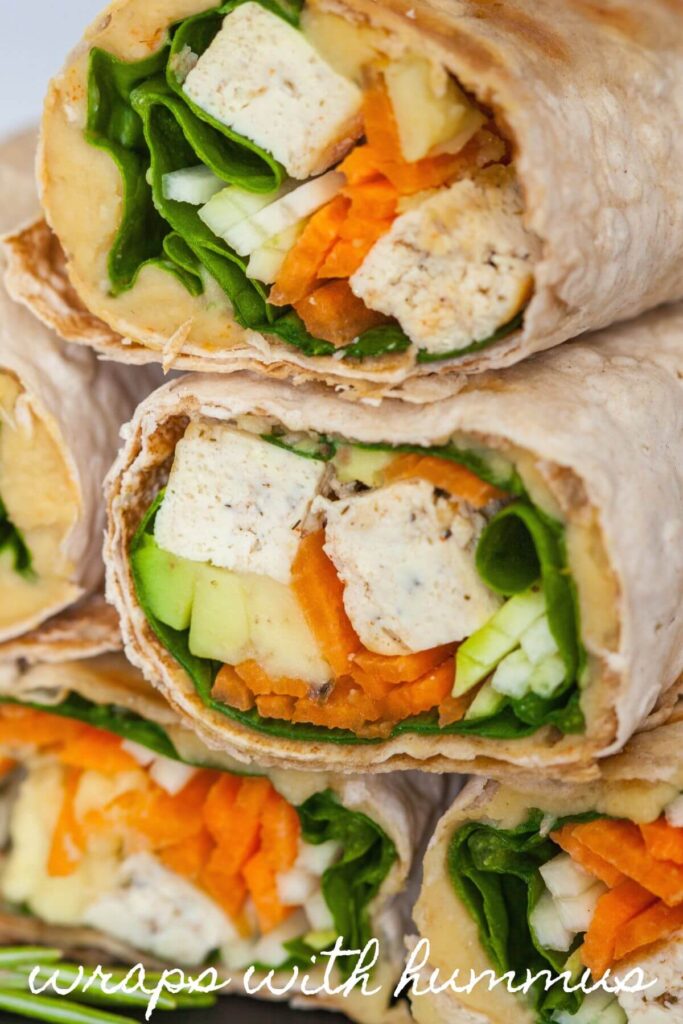 What to Eat with Hummus - Wraps with Hummus