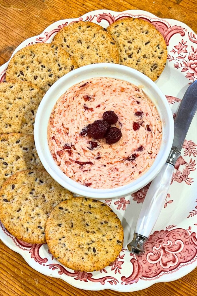 Photo of Whipped Cranberry Butter Recipe and Crackers