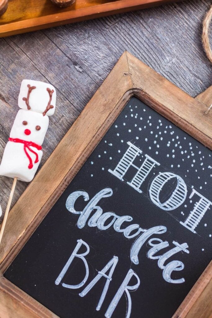 Hot Chocolate Bar Sign - Chalkboard