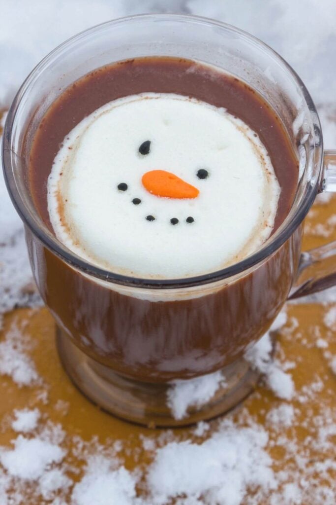 Hot Chocolate Bar Ideas - Snowman Marshmallow