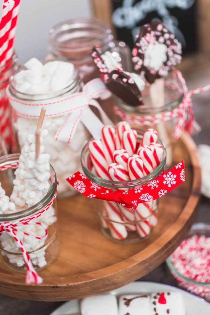 How to Make a Hot Chocolate Bar - Photo of Hot Cocoa Bar Condiments 