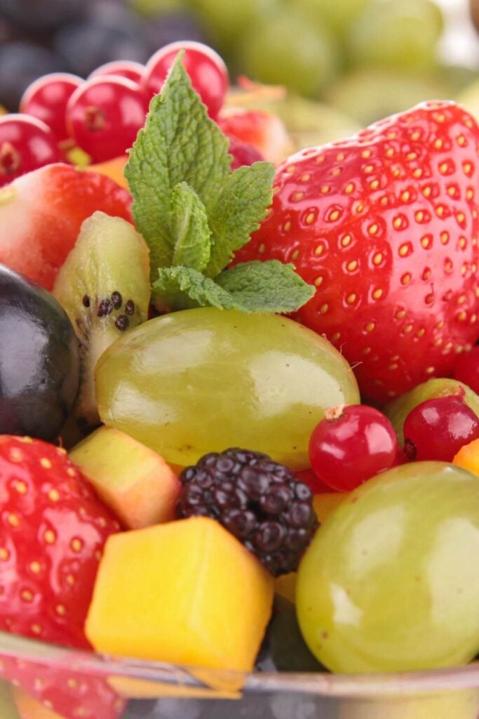 What to do with Mint Leaves - Fruit Salad with Mint Syrup