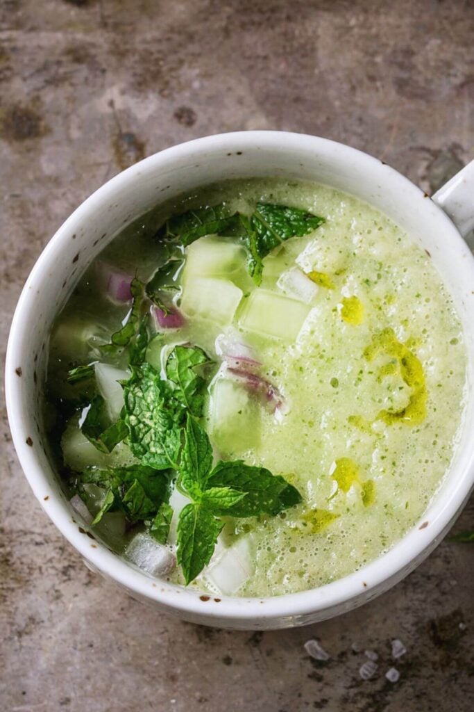 What to do with Mint Leaves? Photo of Mint Soup