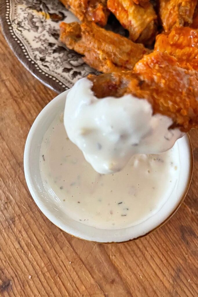 Photo of Chicken Wing Dipped in Parmesan Dip