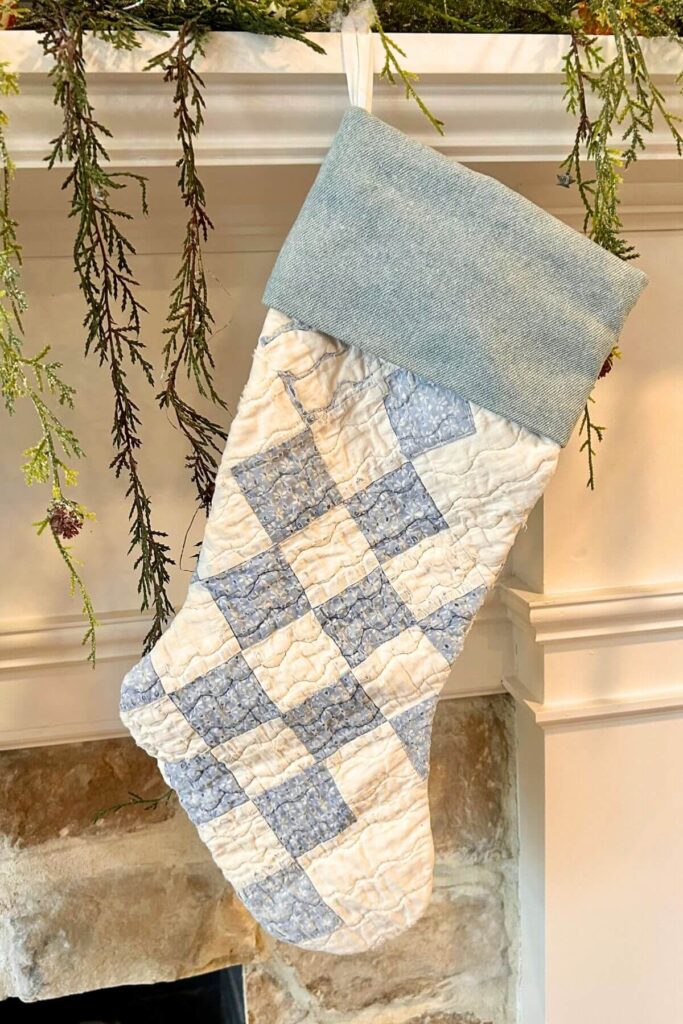 Photo of Vintage Quilt Christmas Stocking