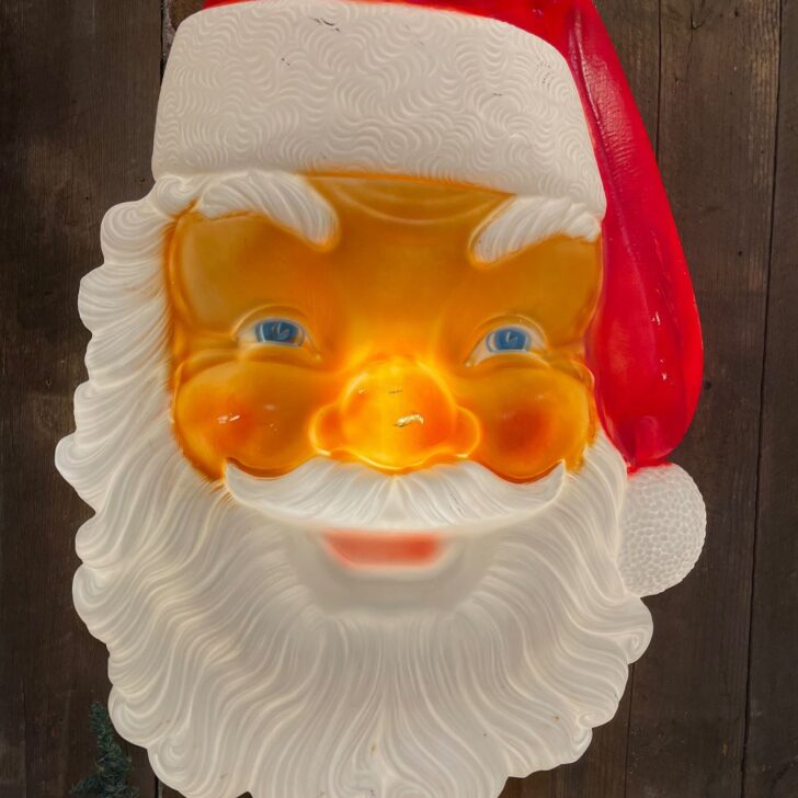 Vintage Christmas Blow Mold - Santa Claus Blow Mold 