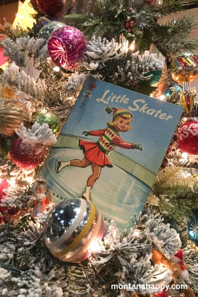 Vintage Christmas Decor Ideas - Photo of Vintage Children's Book in a Christmas Tree