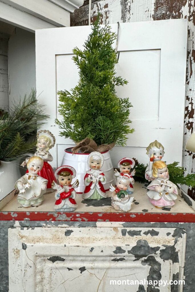 Vintage Christmas Decorations - Photo of Vintage Christmas Figurines