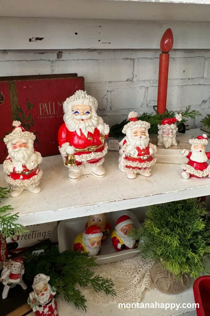Vintage Christmas Decorations - Photo of Vintage Santa Claus Figurines