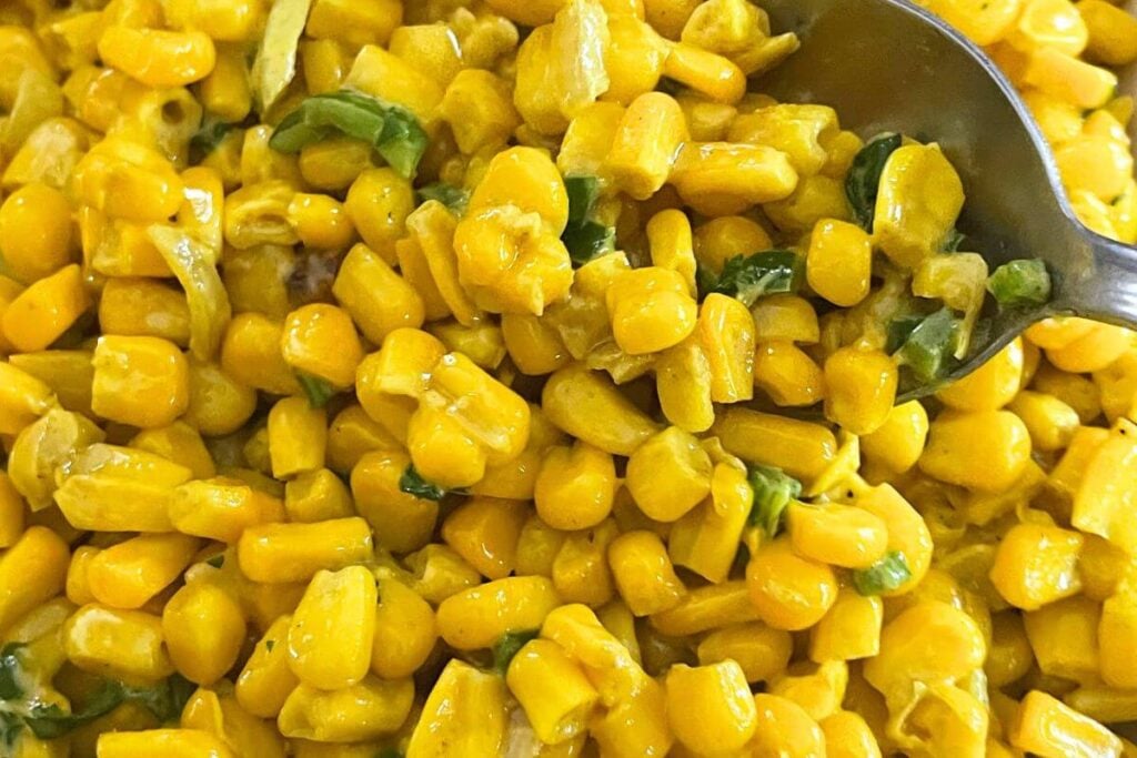Photo of Close-Up Shot of Curried Corn Recipe 